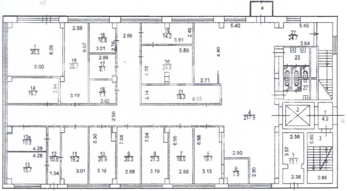 Планировка офиса 2906 м², 1 этаж, МФЦ «г Москва, Старопетровский пр-д, 7А»